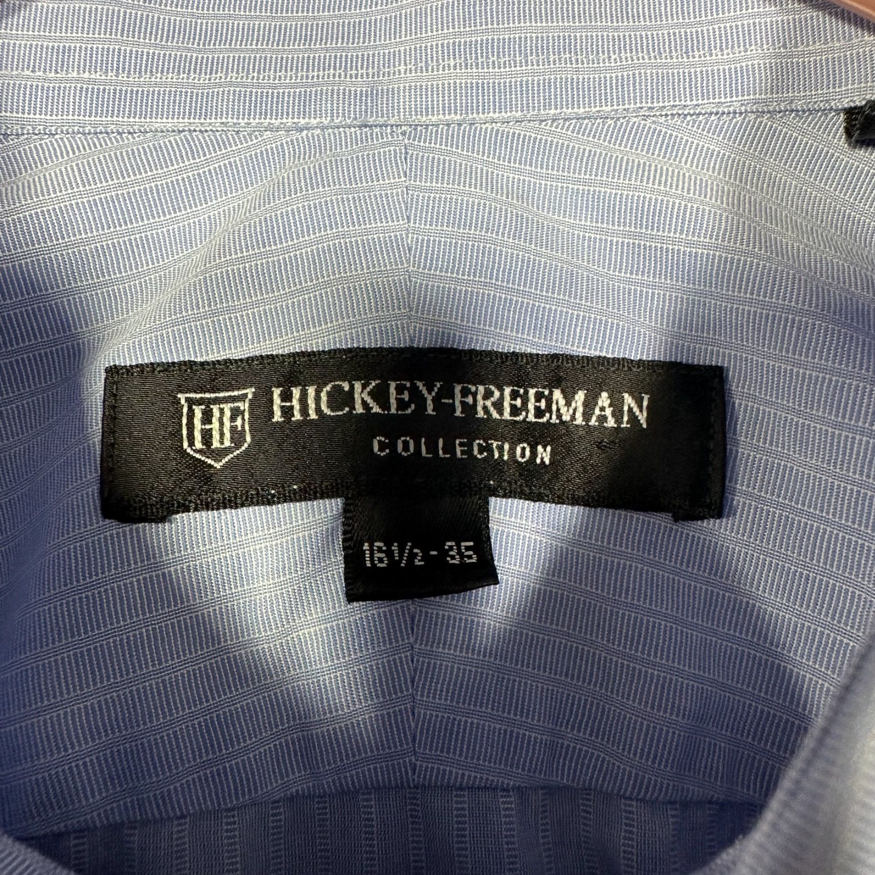 Vintage Hickey Freeman Shirt Mens 16.5 Button Up Blue Stripe Cotton Pocket Modern Classic Shirt Mens 16.5 Blue Button-Up Size US XL / EU 56 / 4 - 5 Thumbnail