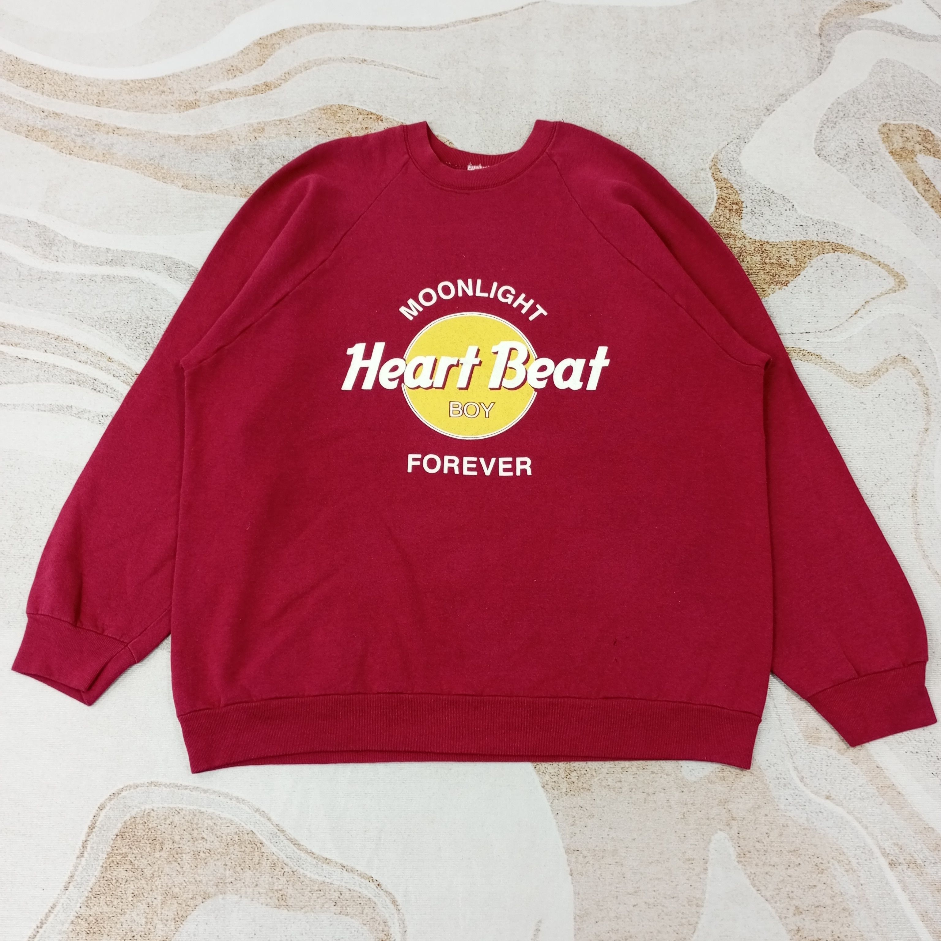 Fruit Of The Loom × Vintage Heart Beat Vintage Sweatshirt Size US L / EU 52-54 / 3 - 3 Thumbnail