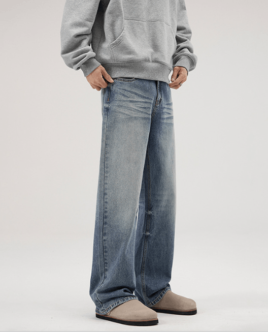 Japanese Brand × Jean Retro high street American cleanfit loose straight jeans Size US 32 / EU 48 - 3 Thumbnail