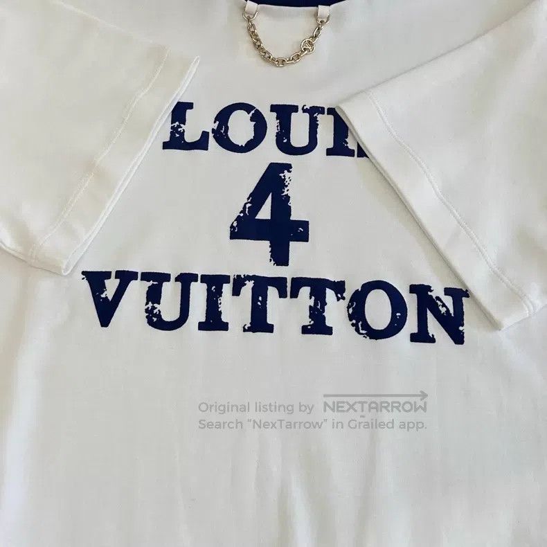 Louis Vuitton Louis Vuitton White chain flocked printed T-shirt Size US L / EU 52-54 / 3 - 7 Thumbnail