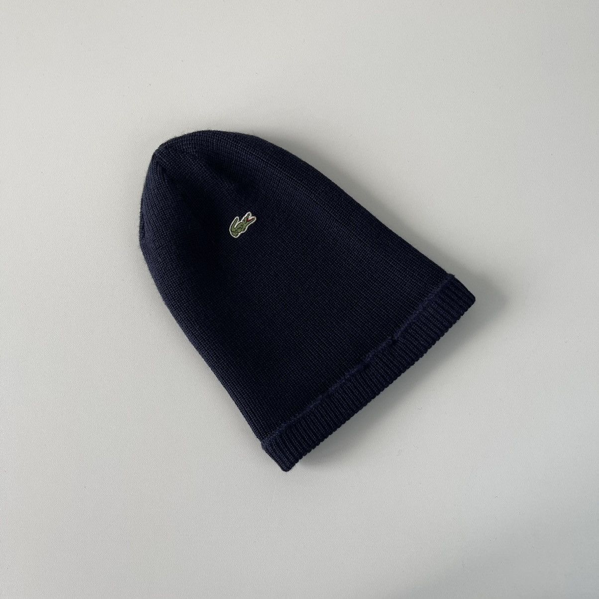 Lacoste Lacoste Logo Wool/Acrylic Vintage Beanie Hat Blue Y2K Size ONE SIZE - 8 Thumbnail