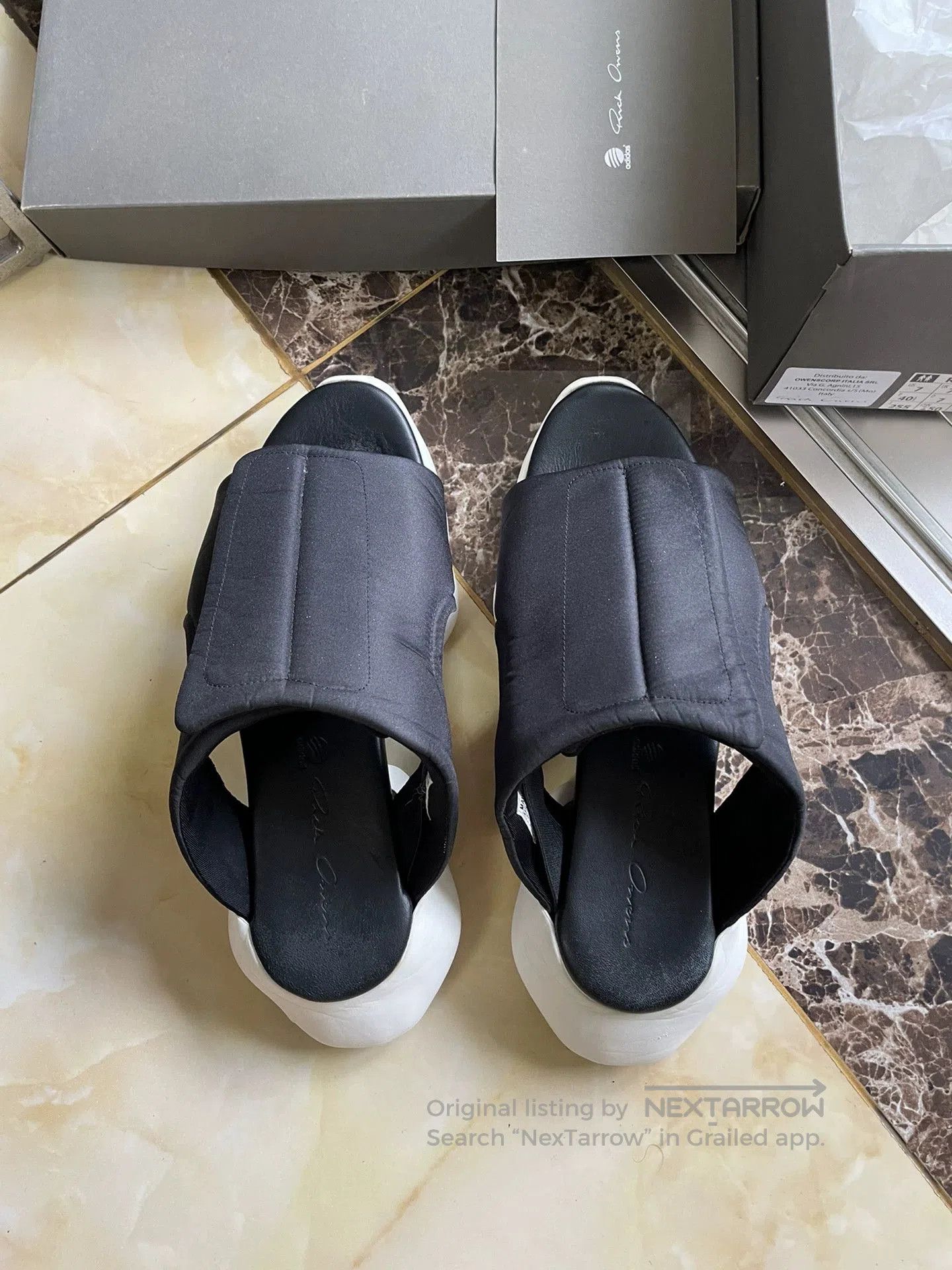 Rick Owens Rick Owens x Adidas Tank Slides AQ2822. Size US 7 / EU 40 - 3 Thumbnail