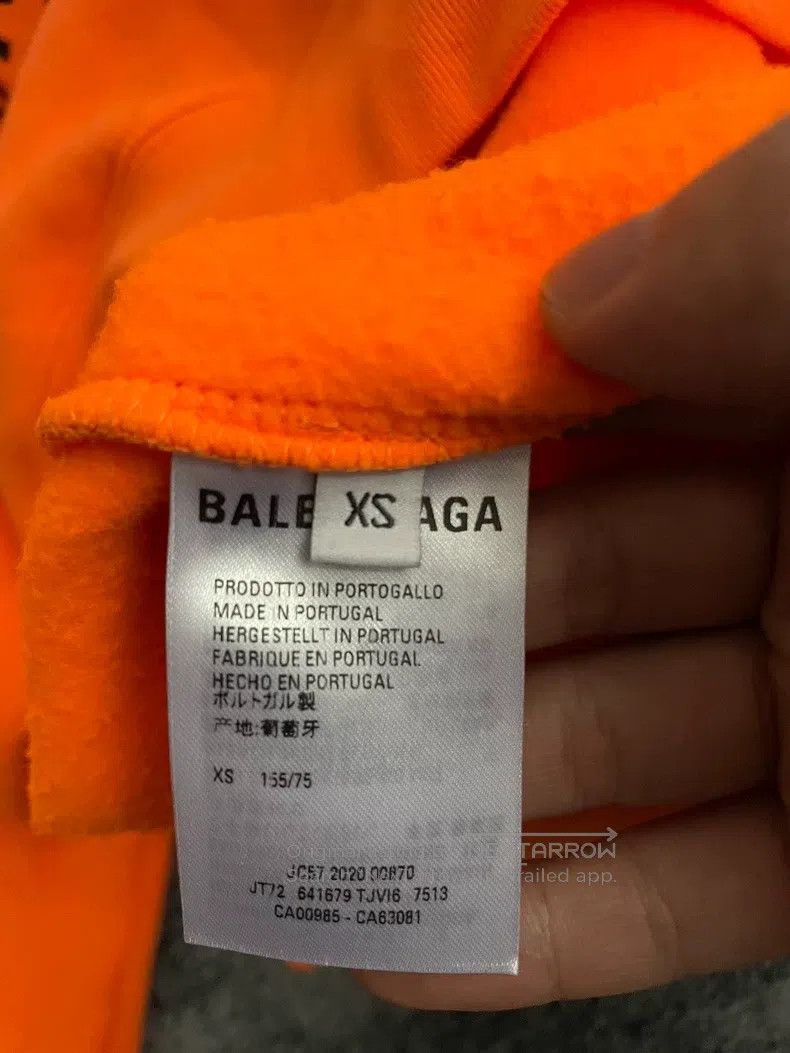 Balenciaga Balenciaga Seven languages orange hoodie Size US XS / EU 42 / 0 - 4 Thumbnail