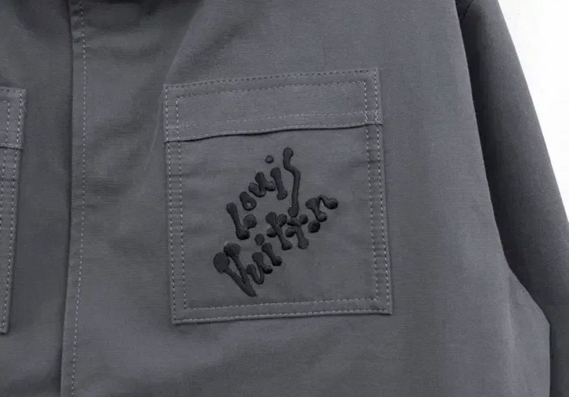 Louis Vuitton Louis Vuitton Gray Denim Jacket with Embroidery Size US M / EU 48-50 / 2 - 5 Thumbnail