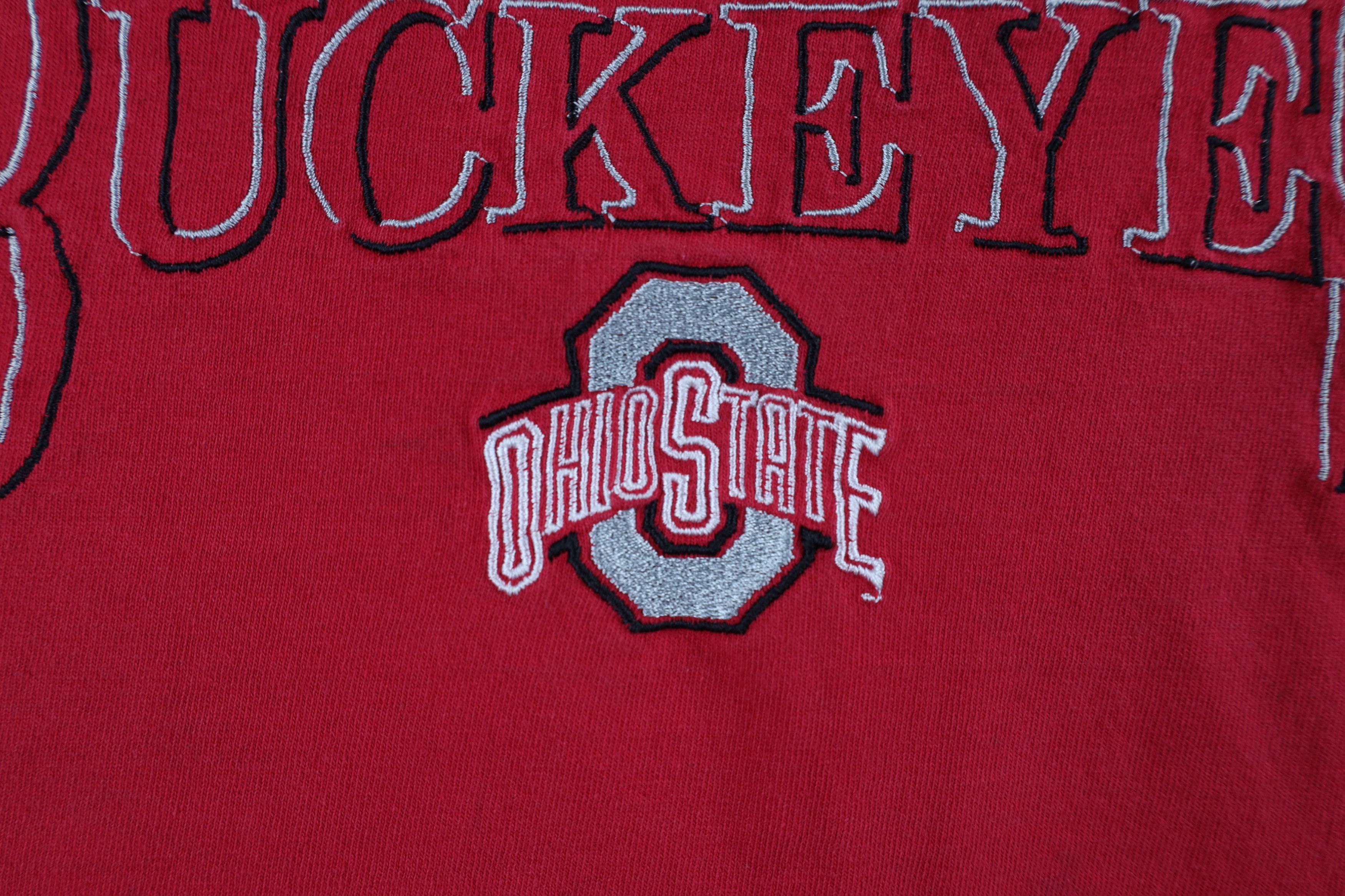 Vintage Vintage 90s Spell Out Shadow Ohio State University T-Shirt Size US L / EU 52-54 / 3 - 5 Thumbnail