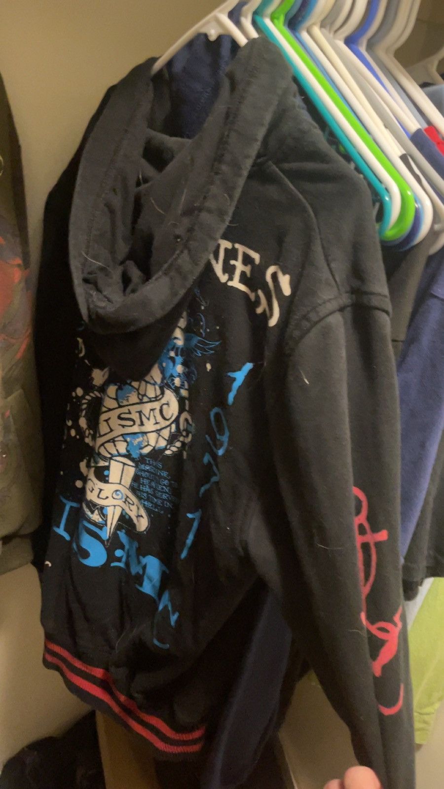 Christian Audigier × Ed Hardy × Japanese Brand VINTAGE Ed hardy 1973 Marines USMC zip up hoodie/jacket Size US L / EU 52-54 / 3 - 3 Thumbnail