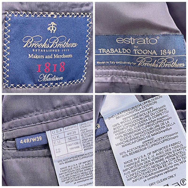 Brooks Brothers Brooks Brothers Madison Estrato Trabaldo Togna Suit Gray 44R Size 44R - 14 Thumbnail