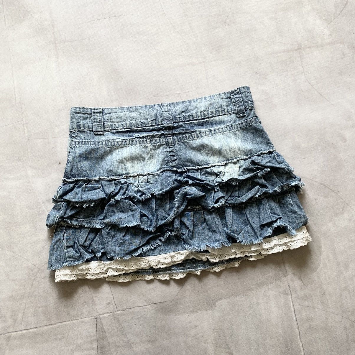 Cop Copine × Ed Hardy × Miss Sixty Cute If Six Was Nine Style Mini Avantgarde Skirt Y2K Size 28" / US 6 / IT 42 - 2 Thumbnail