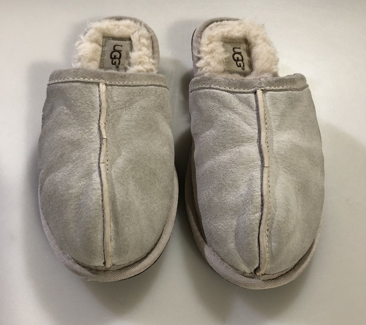 Ugg Ugg pure natural suede/wool shearling logo slides 7 Size US 7 / IT 37 - 1 Thumbnail
