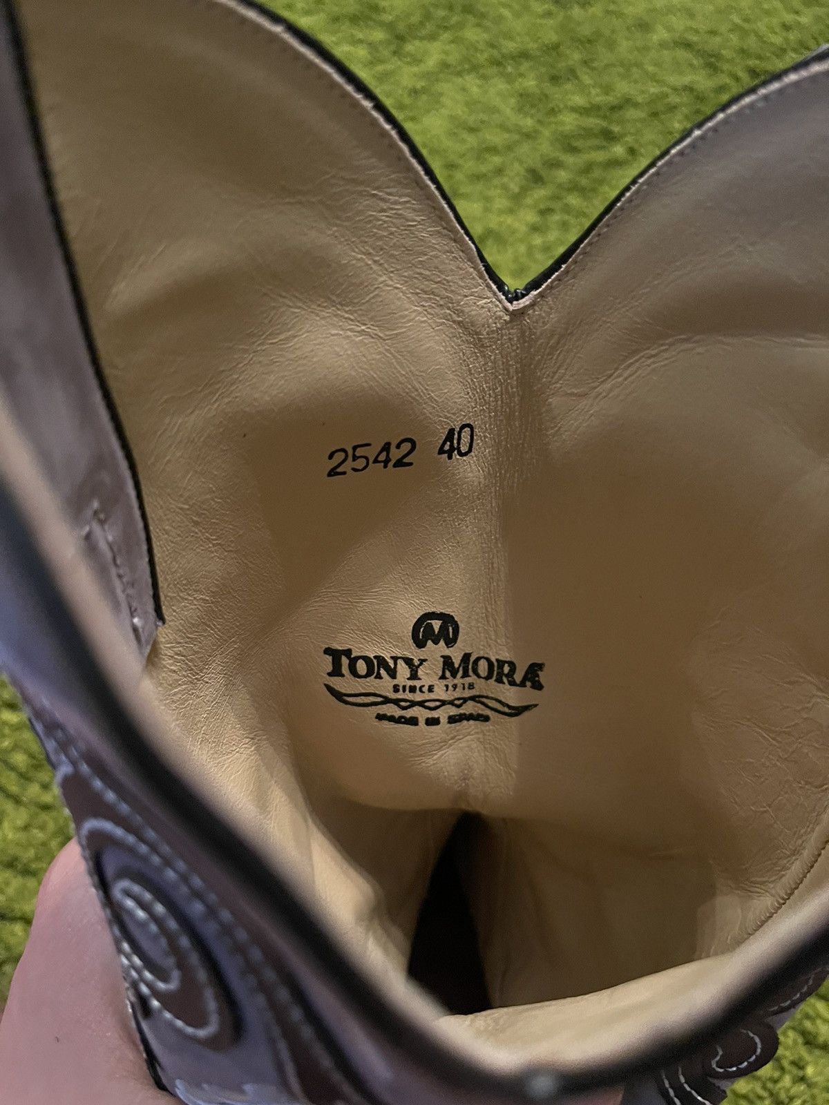 Cowboy Equipment × Designer × Genuine Leather Tony Mora western cowboy leather boots Size US 7 / EU 40 - 8 Thumbnail