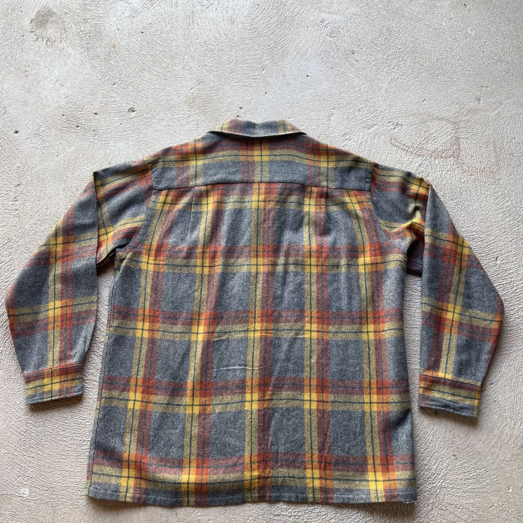 Vintage VINTAGE J. C. Penney Button-Up Shirt Mens Large Gray Plaid Wool 60s Grunge Size US L / EU 52-54 / 3 - 6 Thumbnail