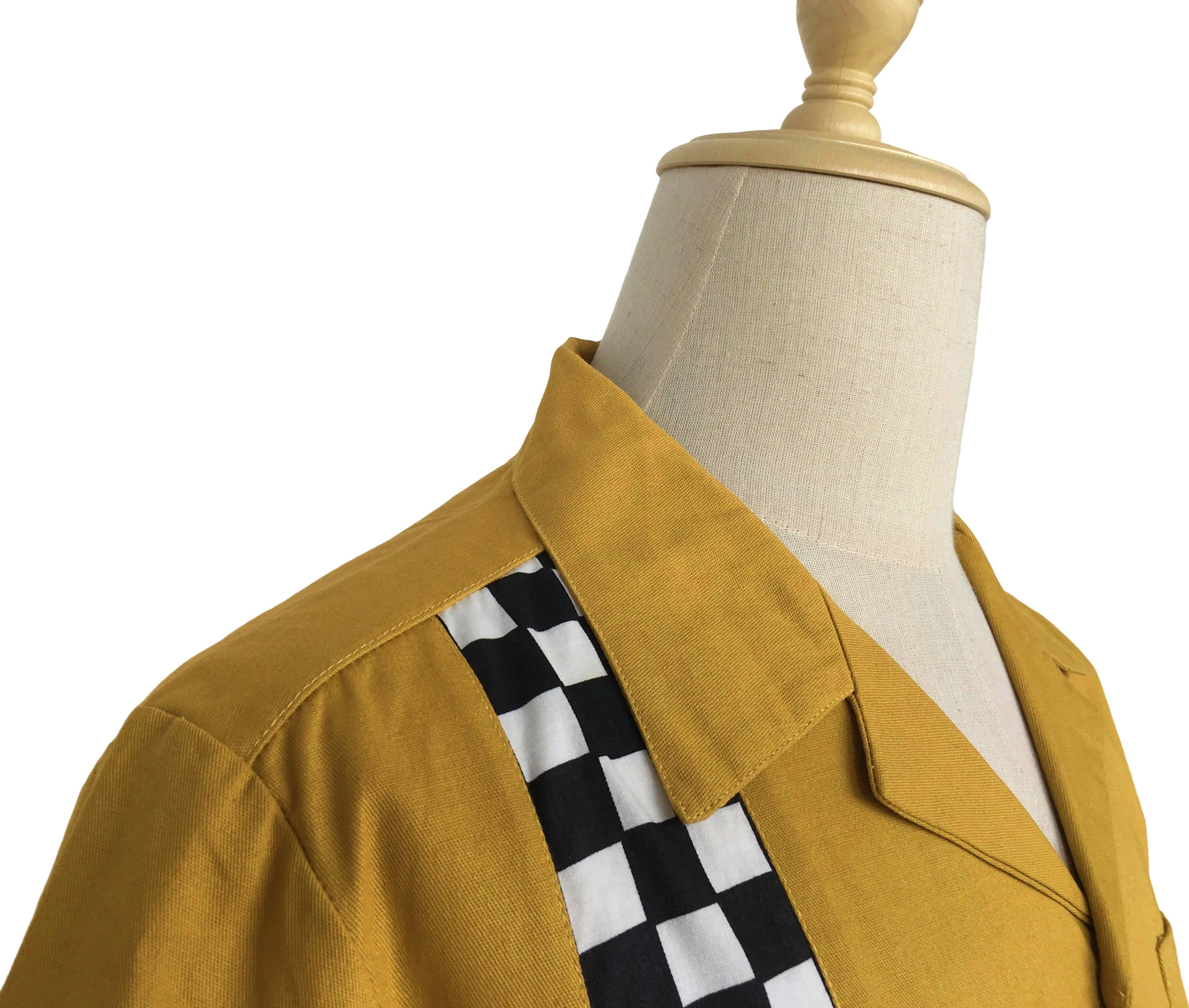 Other Mosaic Panel,Bowling Shirts,Retro Style,Men Shirts Yellow Size US XXL / EU 58 / 5 - 6 Thumbnail
