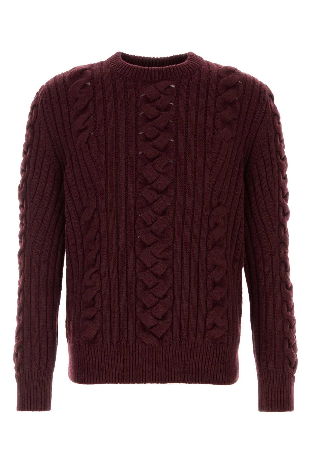 Alexander McQueen Burgundy Wool Blend Sweater Size US L / EU 52-54 / 3 - 1 Thumbnail