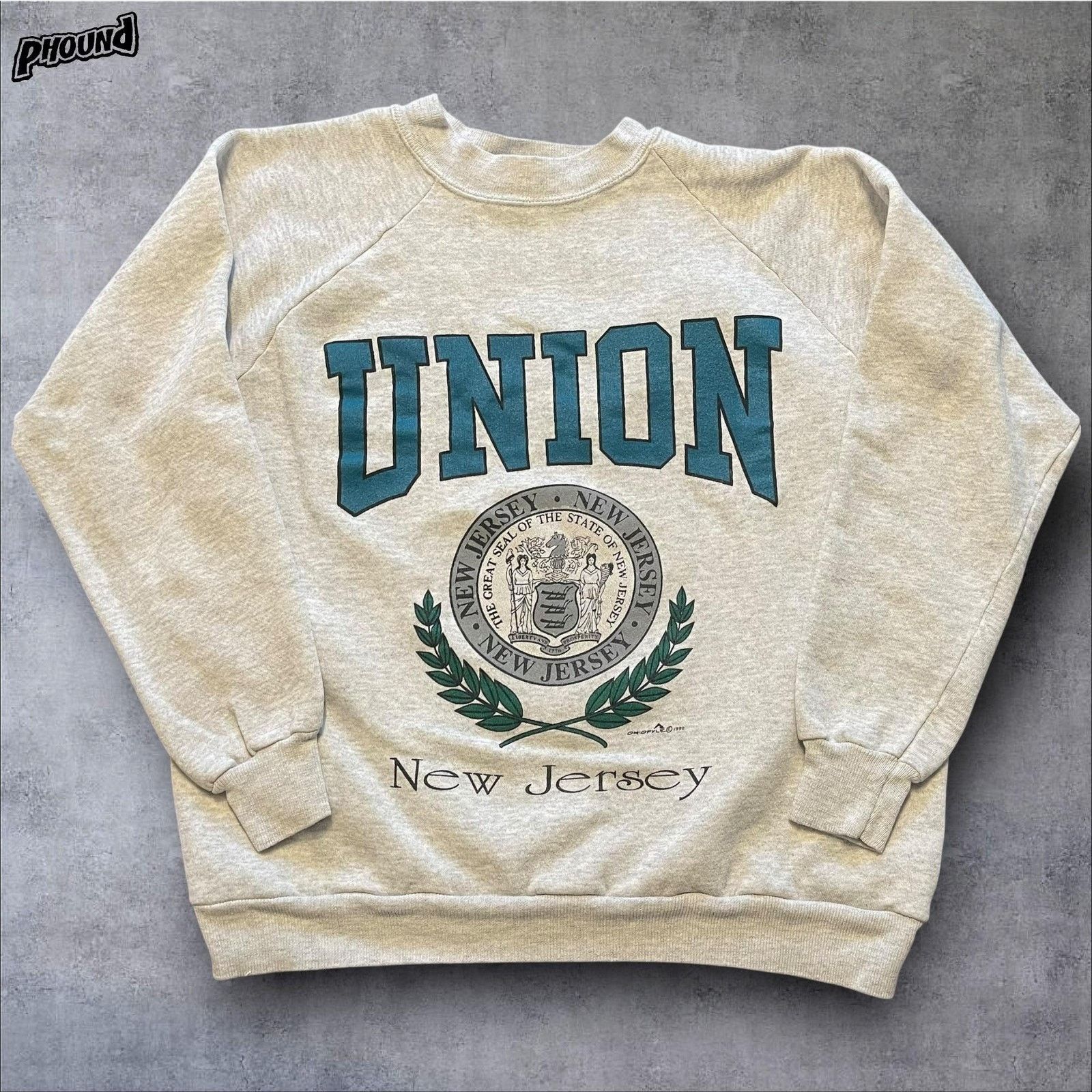Hanes Vintage Union New Jersey Sweatshirt M Hanes Crewneck 90s USA Size US M / EU 48-50 / 2 - 1 Thumbnail