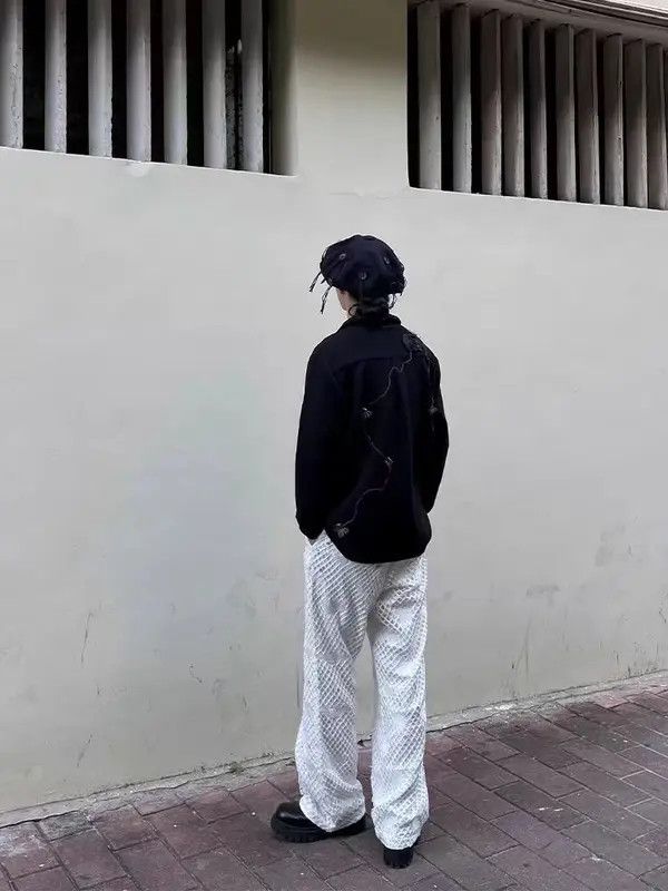 VIBE Vintage Y2K double layered fabric ripped baggy trousers Size US 32 / EU 48 - 8 Thumbnail