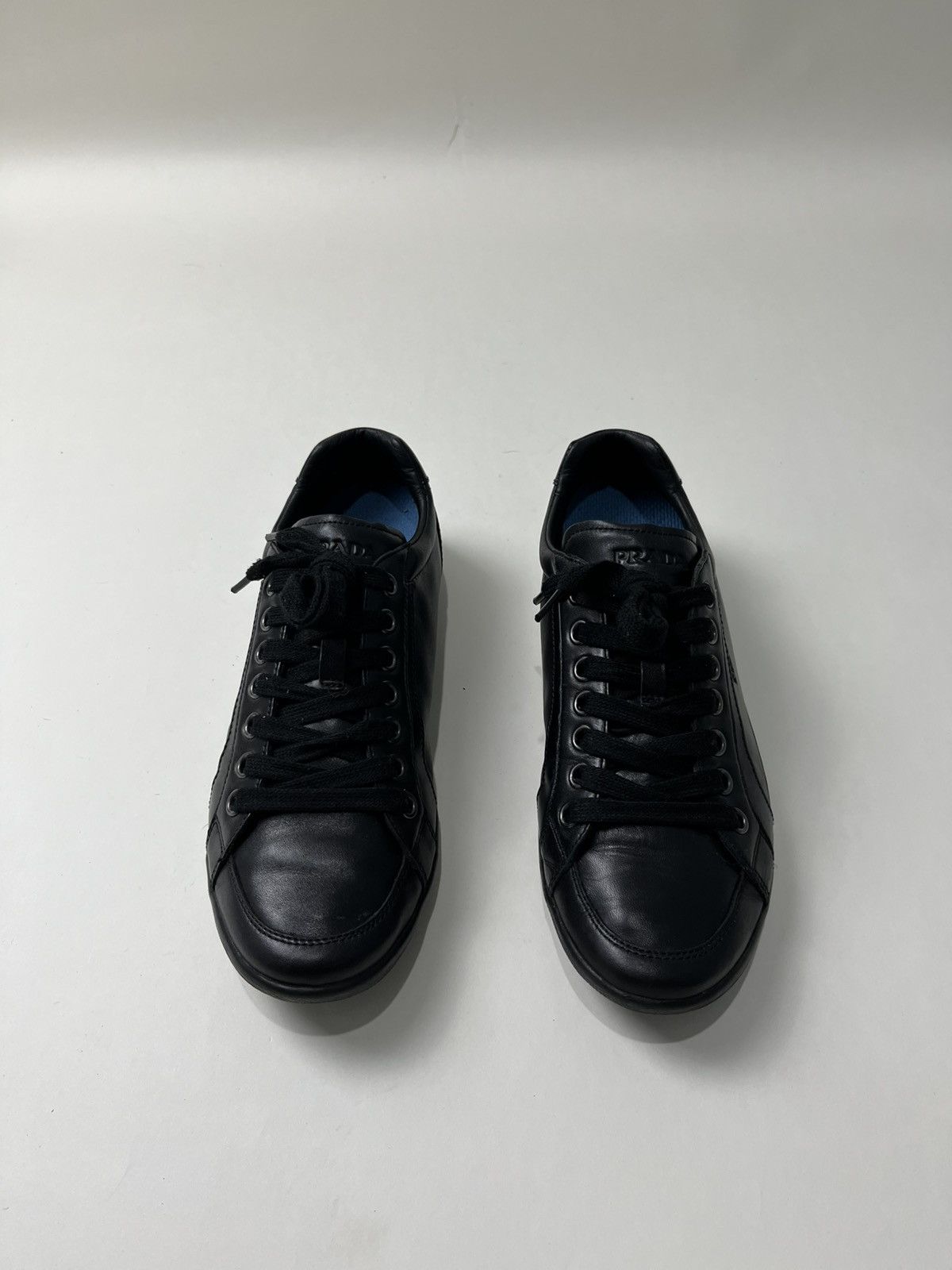 Prada Black Leather Low Shoes, Men's (Size 7.5)