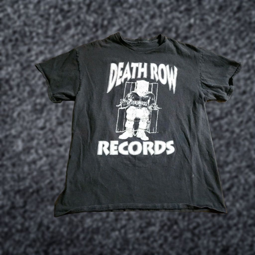 Vintage VINTAGE Death Row Records Mens T-Shirt Black S Hip Hop Graphic Print Crew Neck Short Sleeve Regular Fit Mens Size US S / EU 44-46 / 1 - 1 Thumbnail