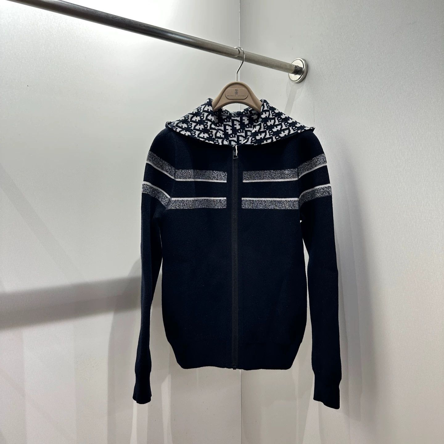 Christian Dior Monsieur Christian Dior Oblique double-sided zip jacket cashmere 36 Size XS / US 0-2 / IT 36-38 - 1 Thumbnail