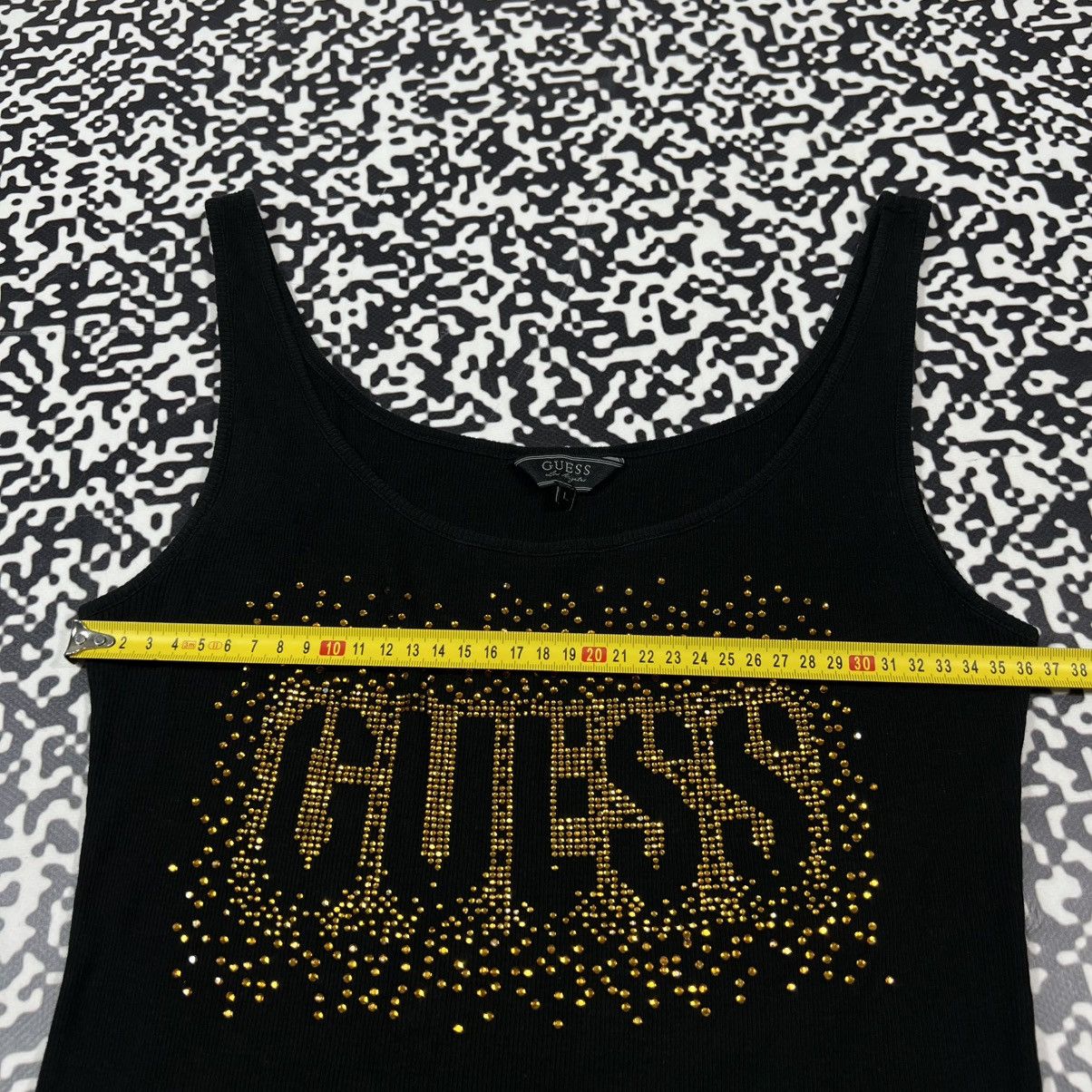 Guess Vintage Y2K GUESS Rhinestones Logo Sexy Retro Style Tank Top Size L / US 10 / IT 46 - 10 Thumbnail