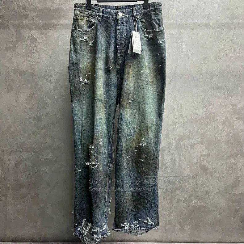Balenciaga Balenciaga Blue Distressed Denim Jeans. Size US 26 / EU 42 - 1 Thumbnail