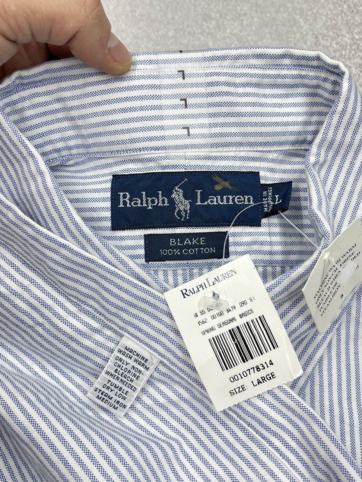 Polo Ralph Lauren Vintage New Polo Ralph Lauren Oxford Striped Shirt Y2K Size US L / EU 52-54 / 3 - 6 Thumbnail