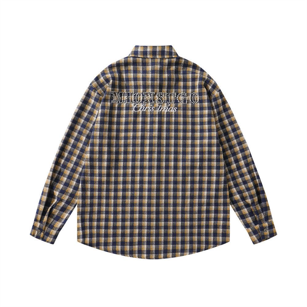 Vintage Men's loose casual retro plaid long-sleeved shirt Size US M / EU 48-50 / 2 - 2 Thumbnail