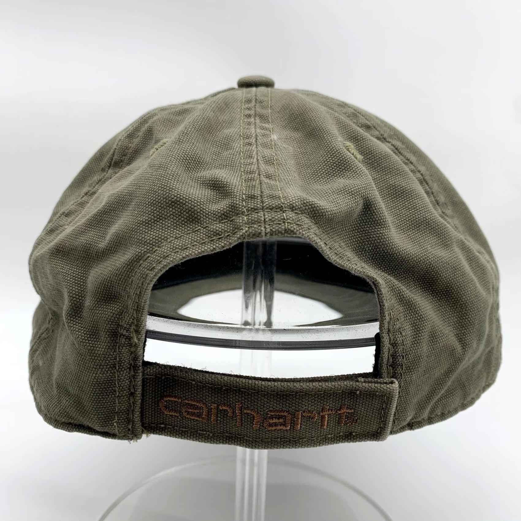 Carhartt Carhartt Hat Cap Strap Back Mens Green Canvas Baseball Workwear Logo One Size Size ONE SIZE - 2 Thumbnail
