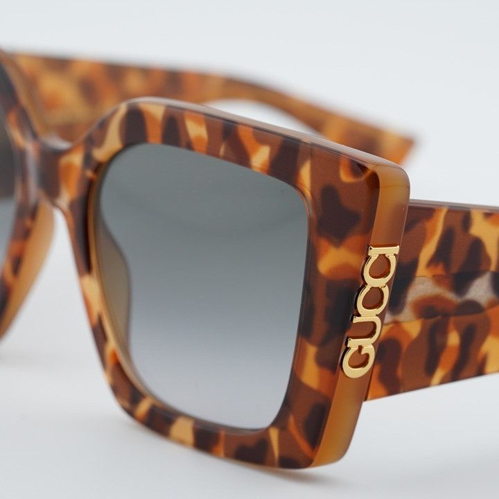 Gucci Gucci GG2039S 004 Sunglasses Havana Butterfly Frame, Grey Size ONE SIZE - 9 Thumbnail