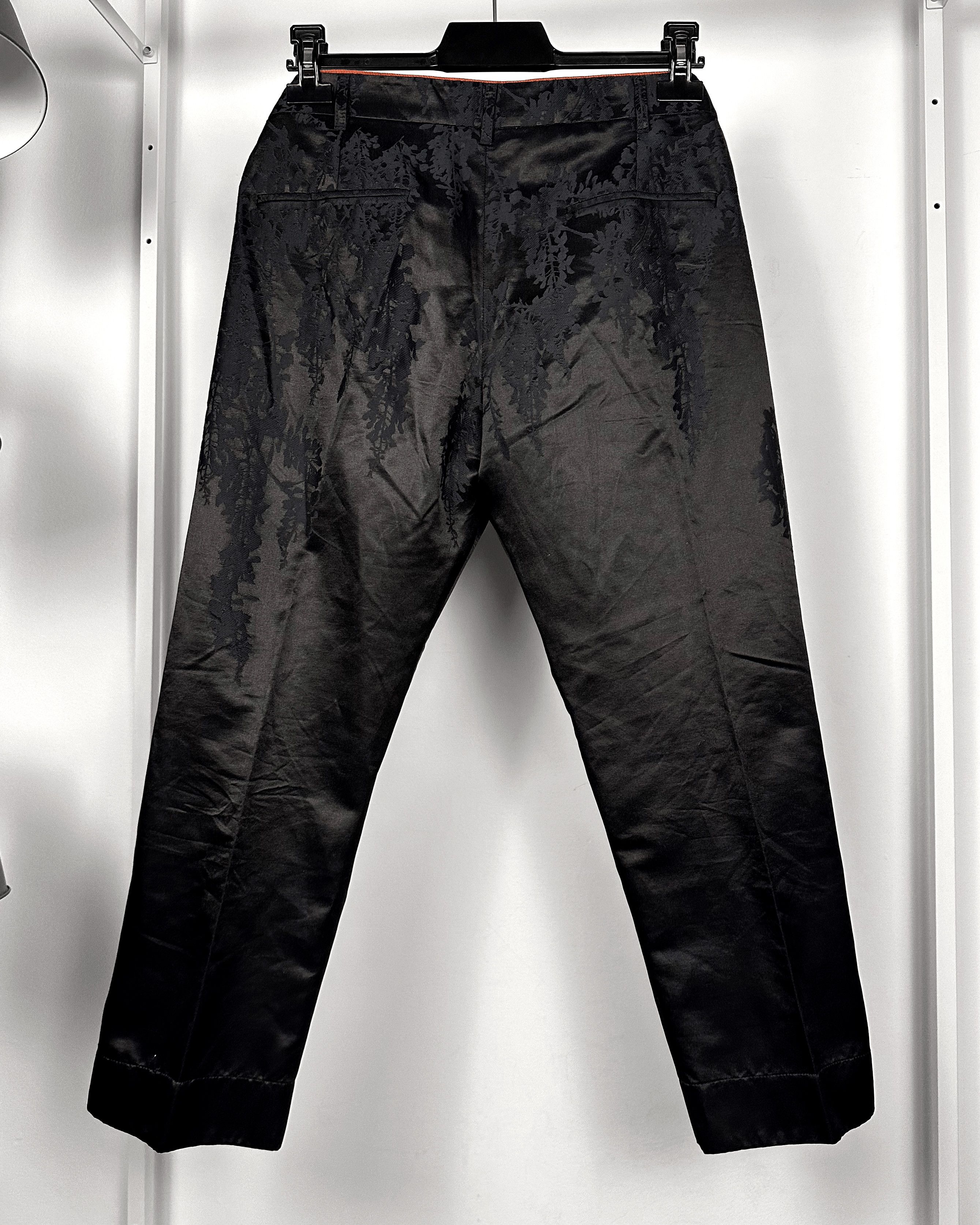 Ann Demeulemeester Ann Demeulemeester Floral Satin Cropped Pants Size US 36 / EU 52 - 6 Thumbnail