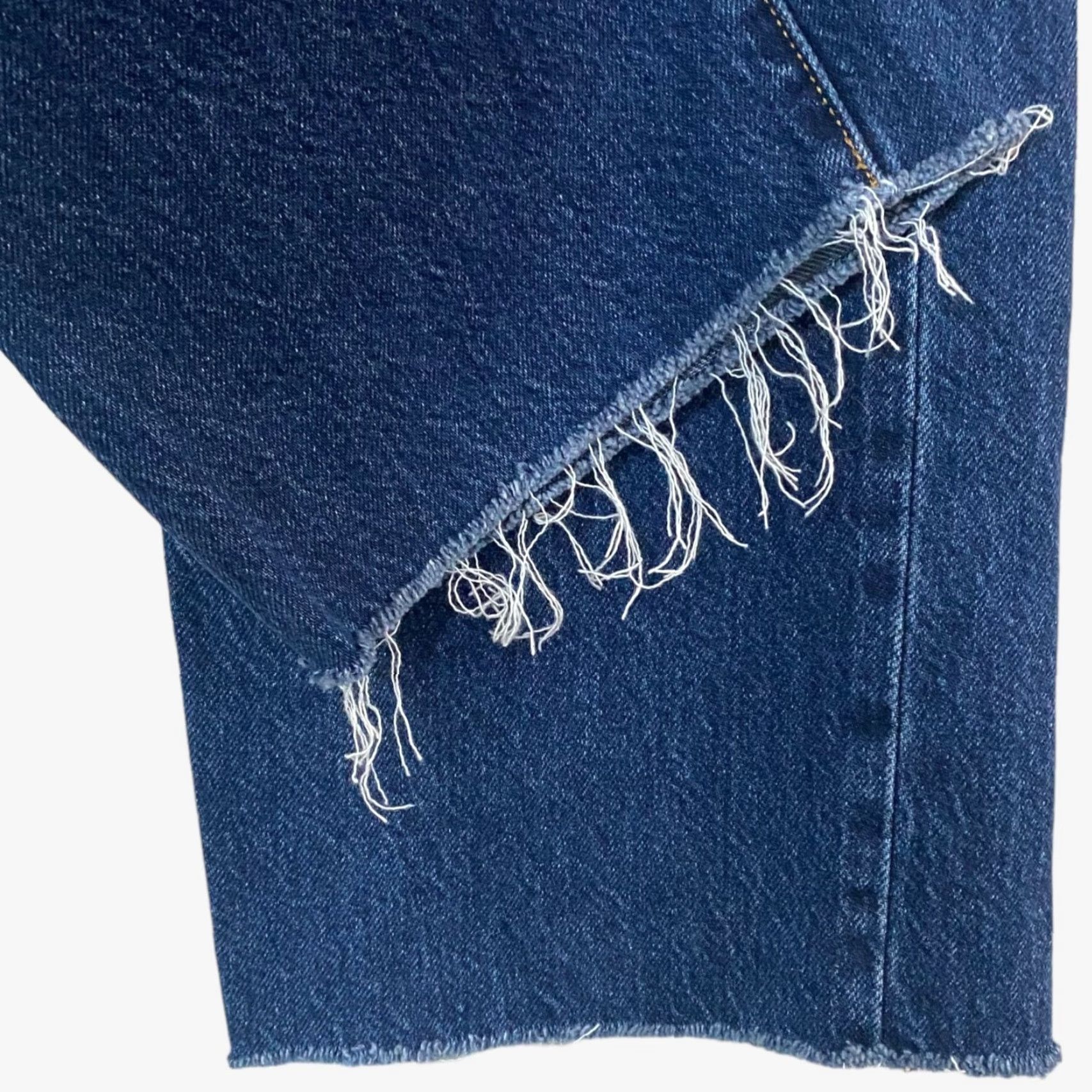 Levi's Levi's Ribcage Straight Fit Ankle Jeans Women's 26 Blue High-Rise Raw-Hem Denim Jeans Size 26" / US 2 / IT 38 - 7 Thumbnail