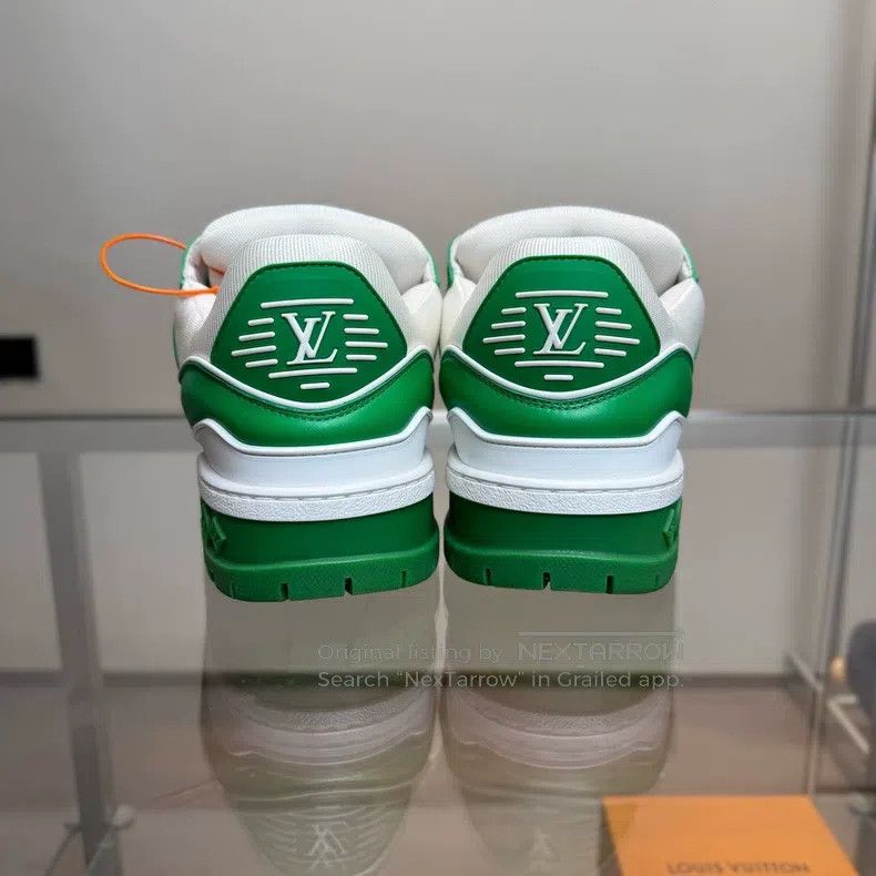 Louis Vuitton Louis Vuitton Trainer Maxi Fat Ding White Green shoes Size US 8.5 / EU 41-42 - 3 Thumbnail