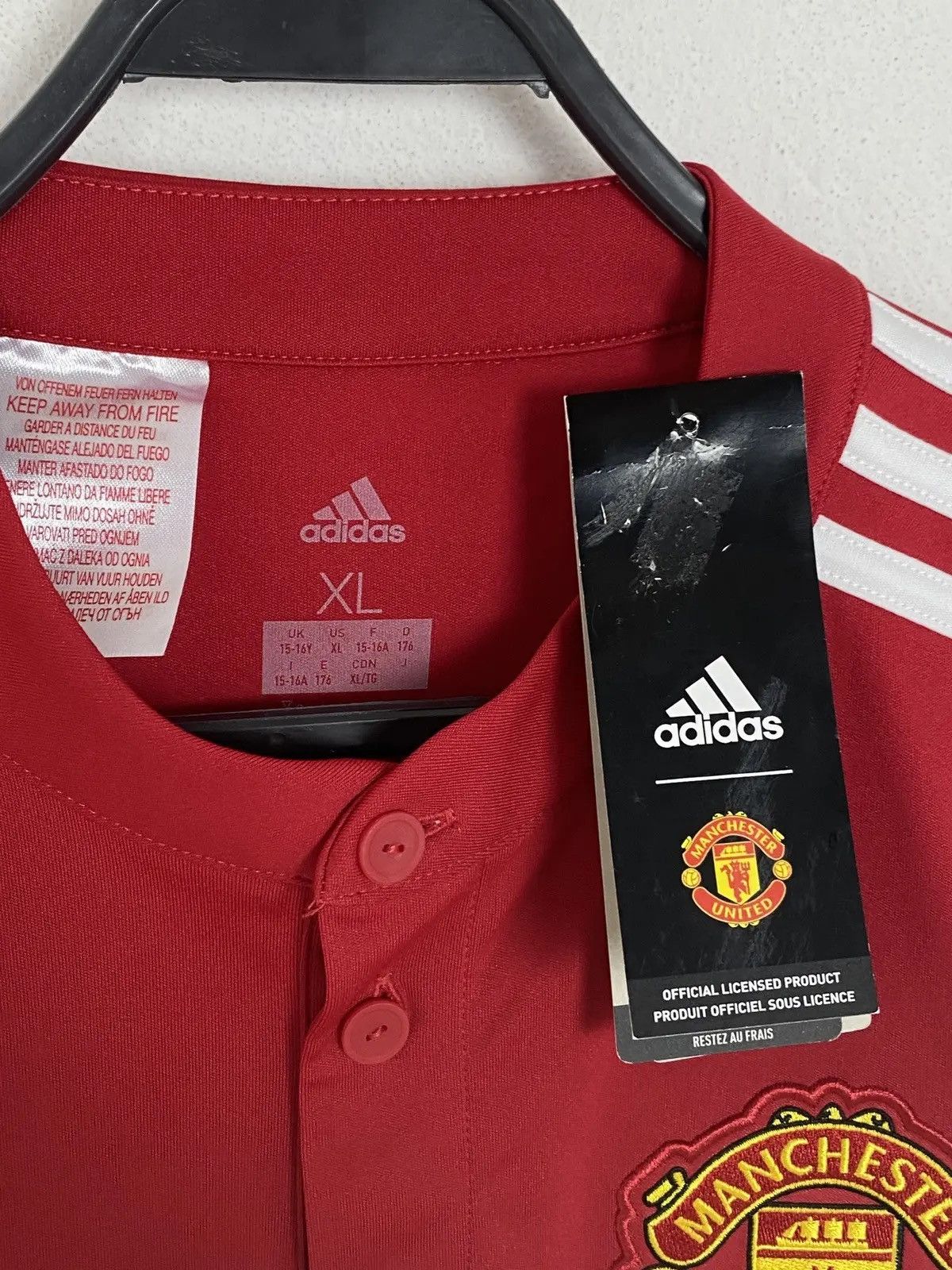 Adidas BNWT Adidas x Manchester United 2017 Kids Soccer Jersey Size US S / EU 44-46 / 1 - 3 Thumbnail