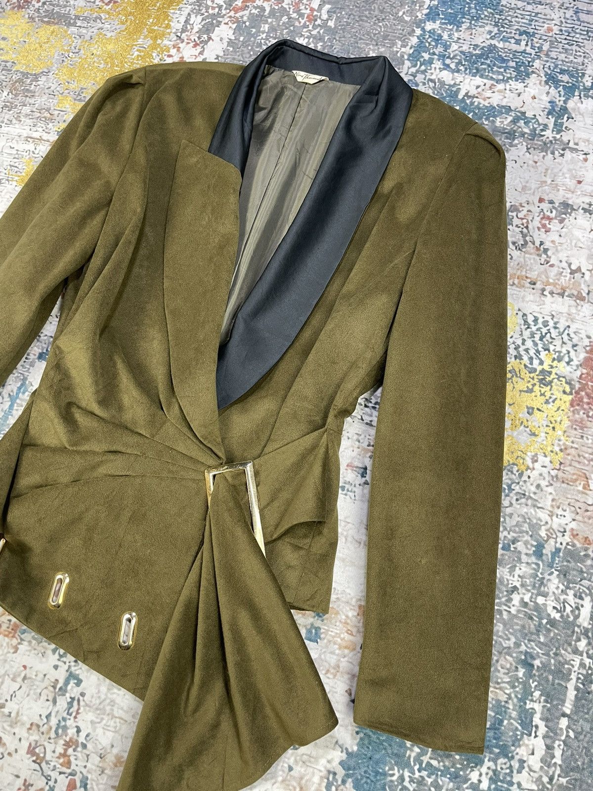 Japanese Brand Nine Thousand Asymetrical Lapel Blazers Size M / US 6-8 / IT 42-44 - 2 Thumbnail