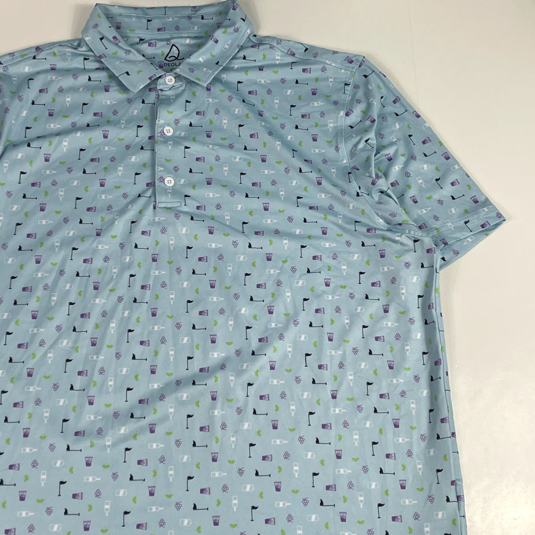 Vintage Deolax Polo Shirt Mens 2XL XXL Blue Short Sleeve Golf Golfing Size US XXL / EU 58 / 5 - 3 Thumbnail