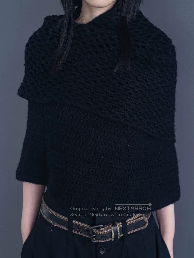 Junya Watanabe Junya Watanabe Black double-layered knitted cape Size XS / US 0-2 / IT 36-38 - 4 Thumbnail