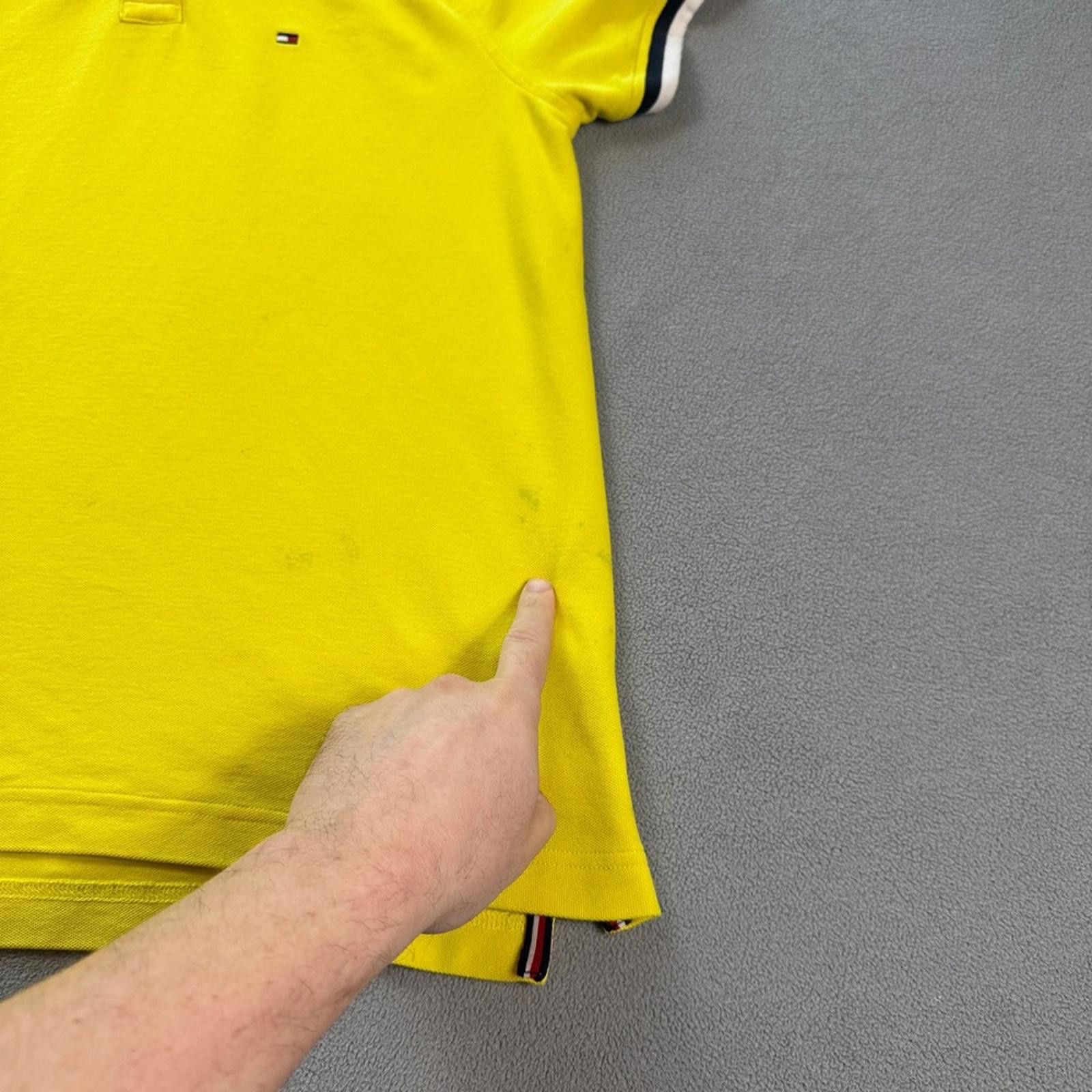 Tommy Hilfiger Tommy Hilfiger Polo Shirt L Mens Bright Yellow Short Sleeve Size US L / EU 52-54 / 3 - 6 Thumbnail
