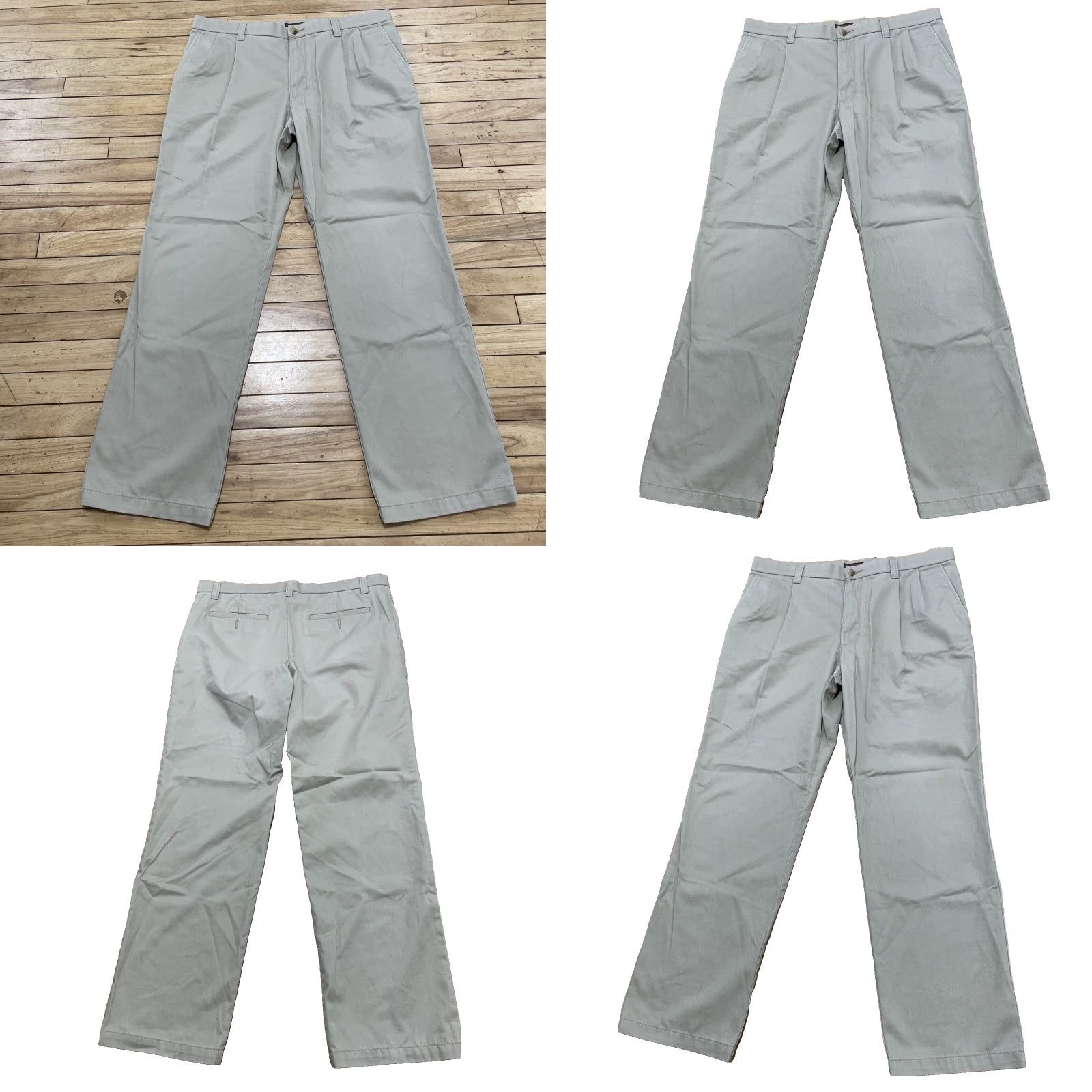Cherokee Cherokee Pants Men Khaki Pleated Front Workwear Retro Y2k Straight 36x34 Beige Cotton Canvas Regular Size US 34 / EU 50 - 9 Thumbnail