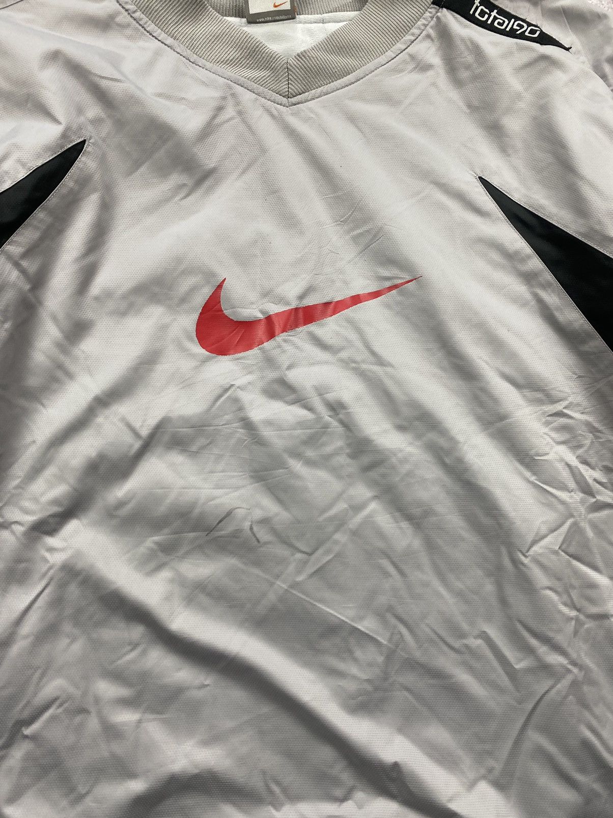 Nike × Vintage Vintage Nike Heavy Nylon Drill Metal Boxy Sweatshirt Size US XL / EU 56 / 4 - 3 Thumbnail