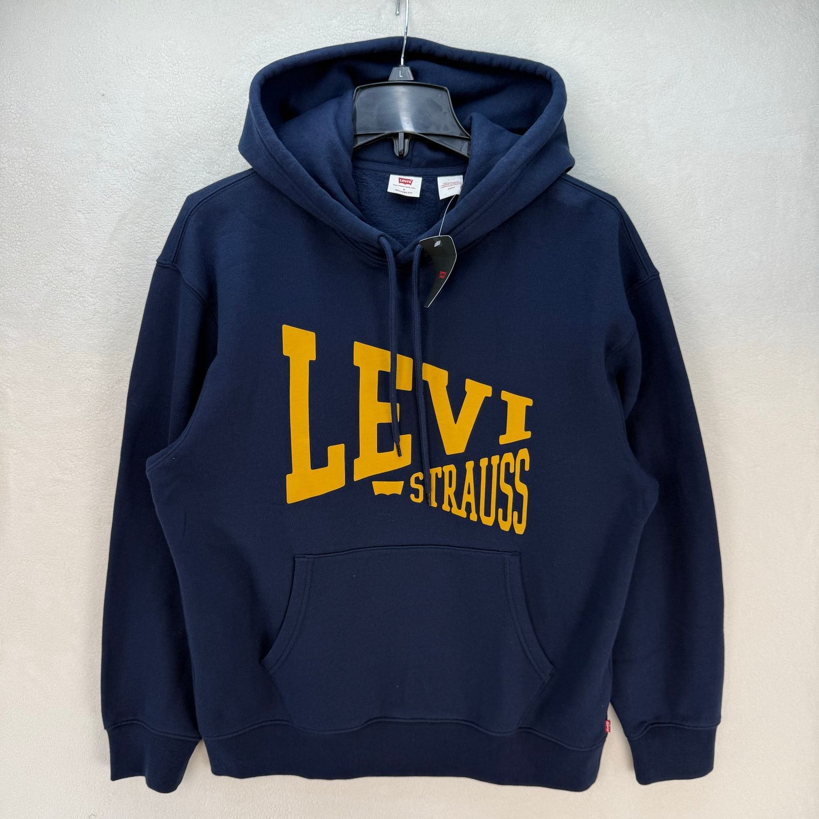 Levi's LEVI'S MEN'S S BLUE FLEECE HOODIE SIMPLICITY STYLE WARM SOFT Size US S / EU 44-46 / 1 - 1 Thumbnail
