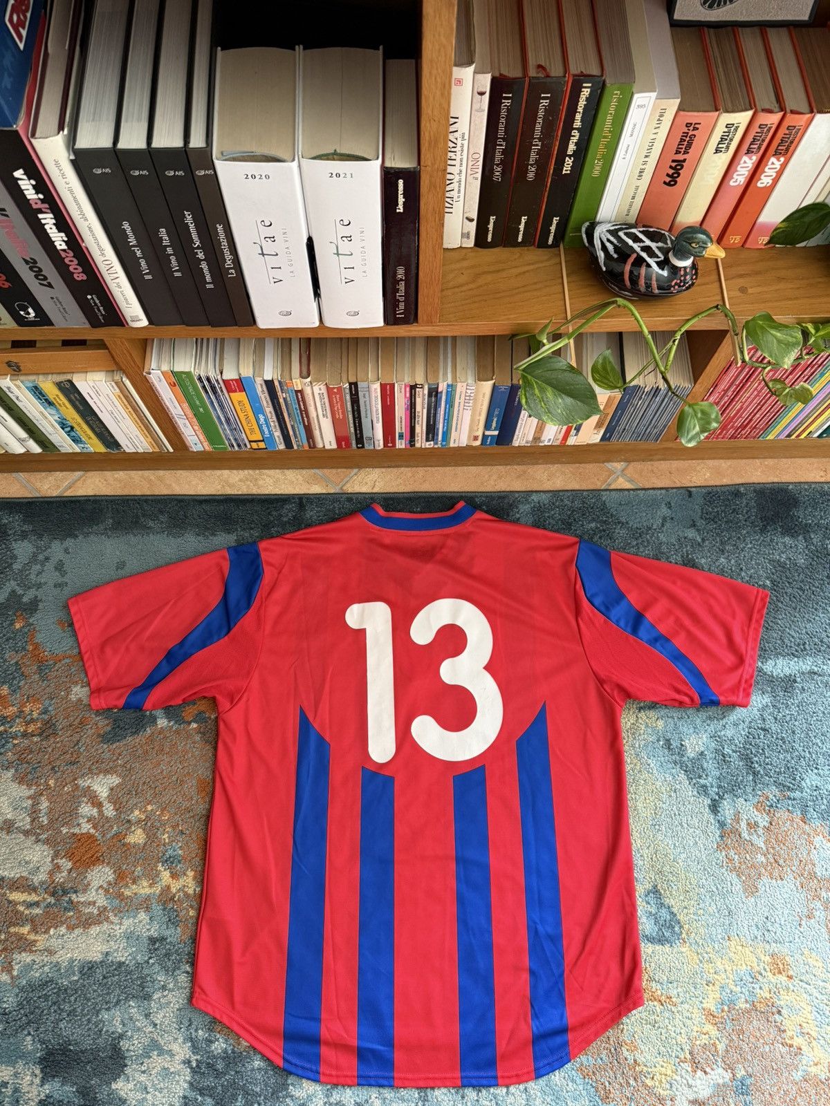 Nike FC Basel 2001-02 Home Shirt #13 GIMENEZ MATCH ISSUE UI CUP Size US XL / EU 56 / 4 - 6 Thumbnail