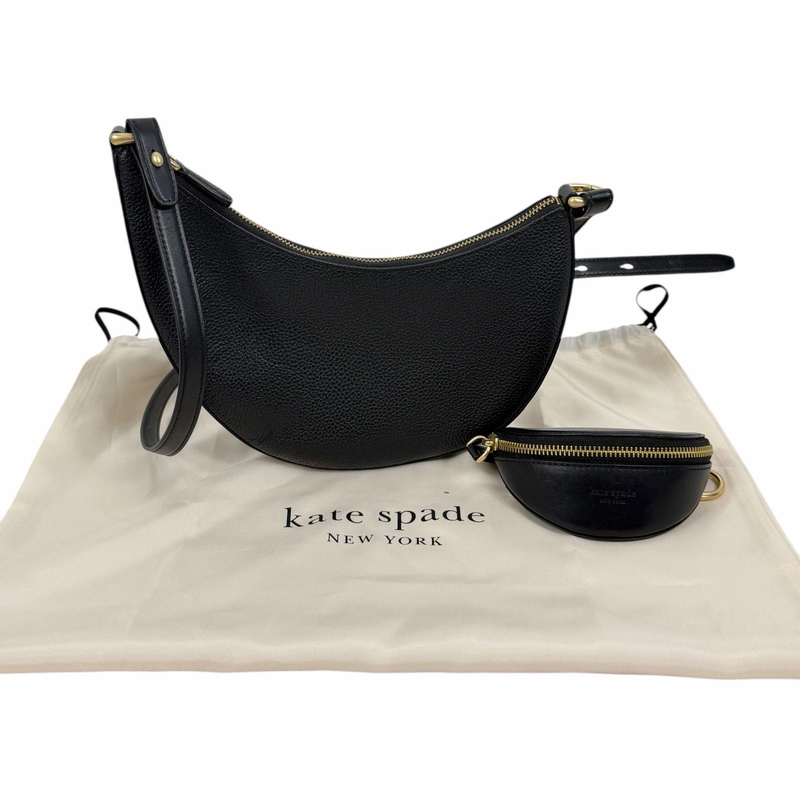 Kate Spade Kate Spade Duo Small Pebbled Leather Crossbody Bag Black Size ONE SIZE - 9 Thumbnail