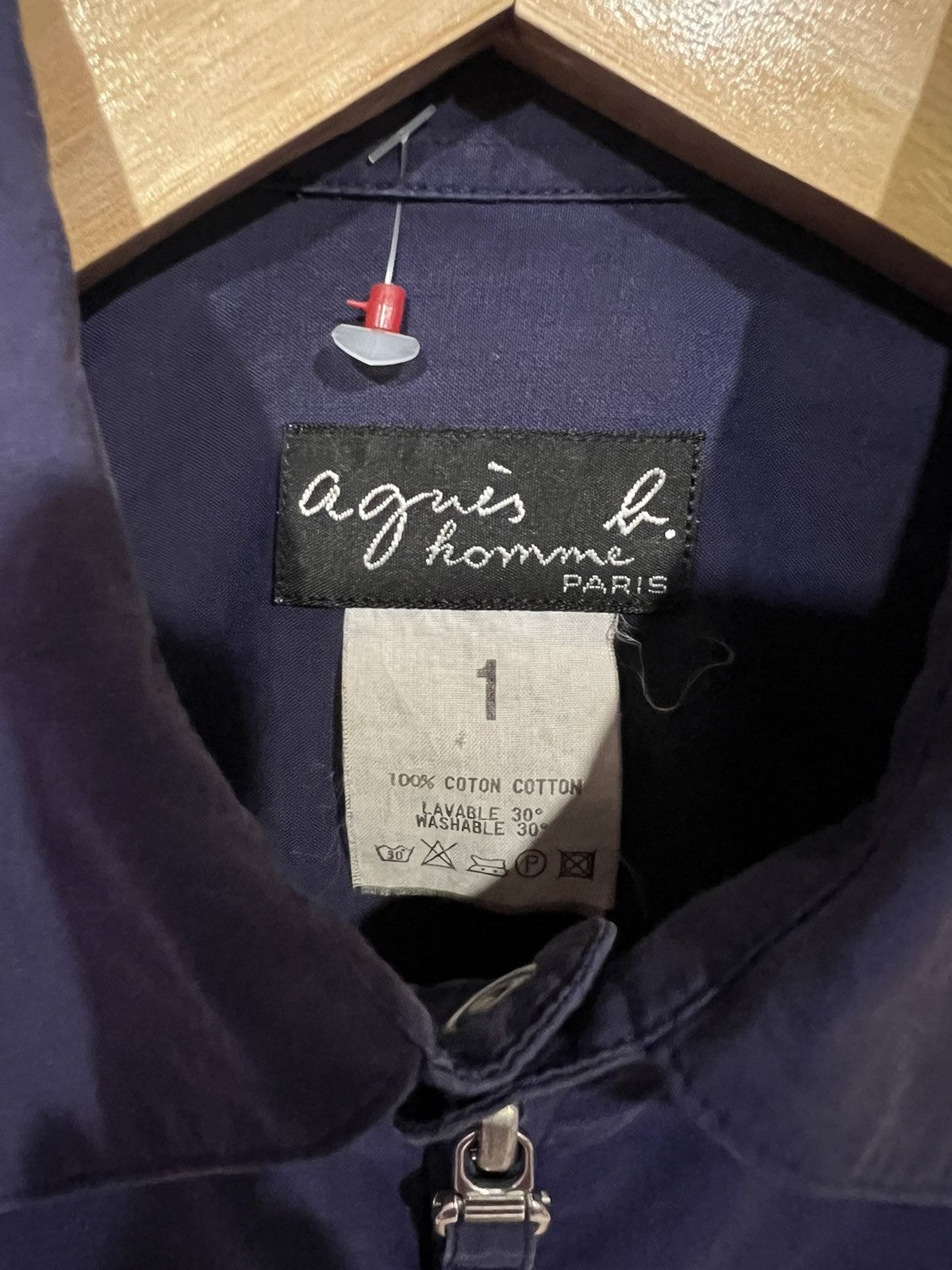 agnes b. 🔥 AGNES B. HOMME PARIS SUNFADED ZIPPER WORKSHIRT Size US S / EU 44-46 / 1 - 6 Thumbnail