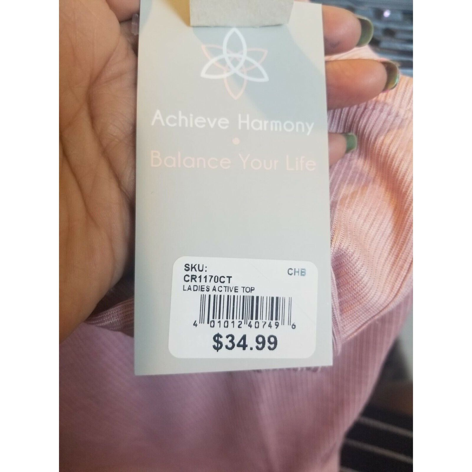 Other ⭐Harmony Sz S Basic Women Active top Coral Pink textured 3/4 Size S / US 4 / IT 40 - 6 Thumbnail