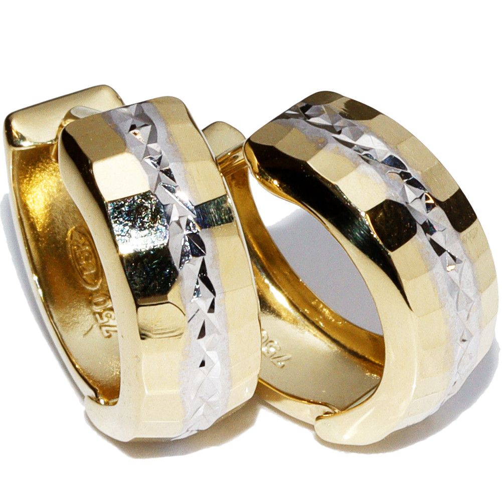 Other Other K18YG K18WG Hoop Earrings Metal Earrings ps203 in Pristine Condition Size ONE SIZE - 1 Thumbnail