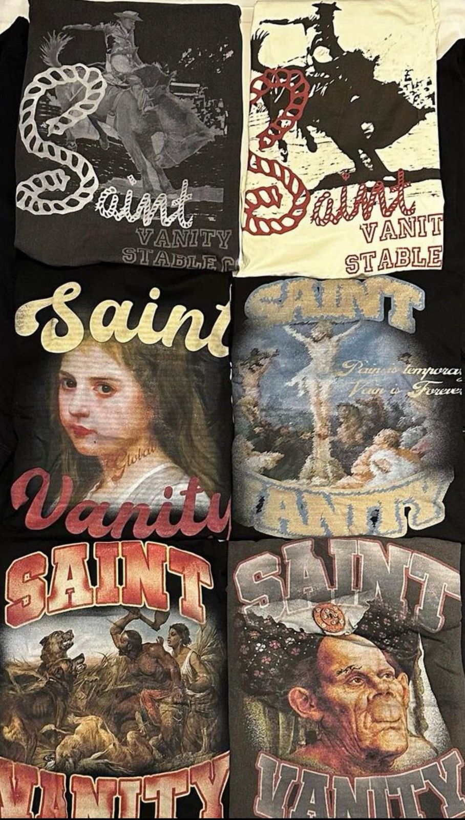 Saint Vanity Saint Vanity Cream Stable T-Shirt Sz S Size US S / EU 44-46 / 1 - 2 Thumbnail