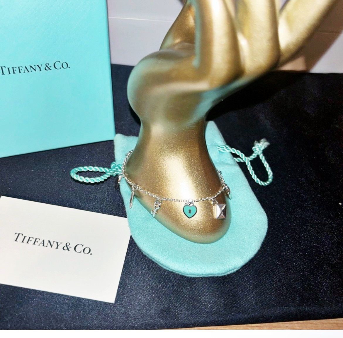 Tiffany & Co. Authentic Tiffany & Co Love Note 925 Sterling Charm Bracelet Size ONE SIZE - 4 Thumbnail