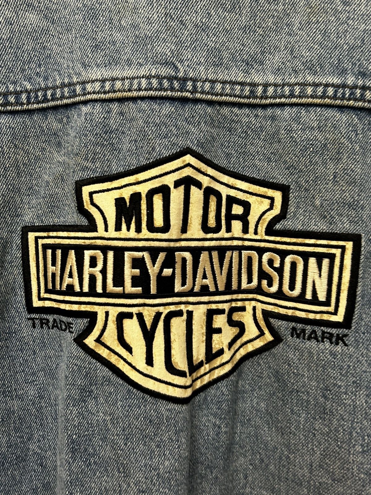 Harley Davidson × Vintage Vintage 90’s Harley Davidson Denim jacket Made in Canada Size US L / EU 52-54 / 3 - 2 Thumbnail