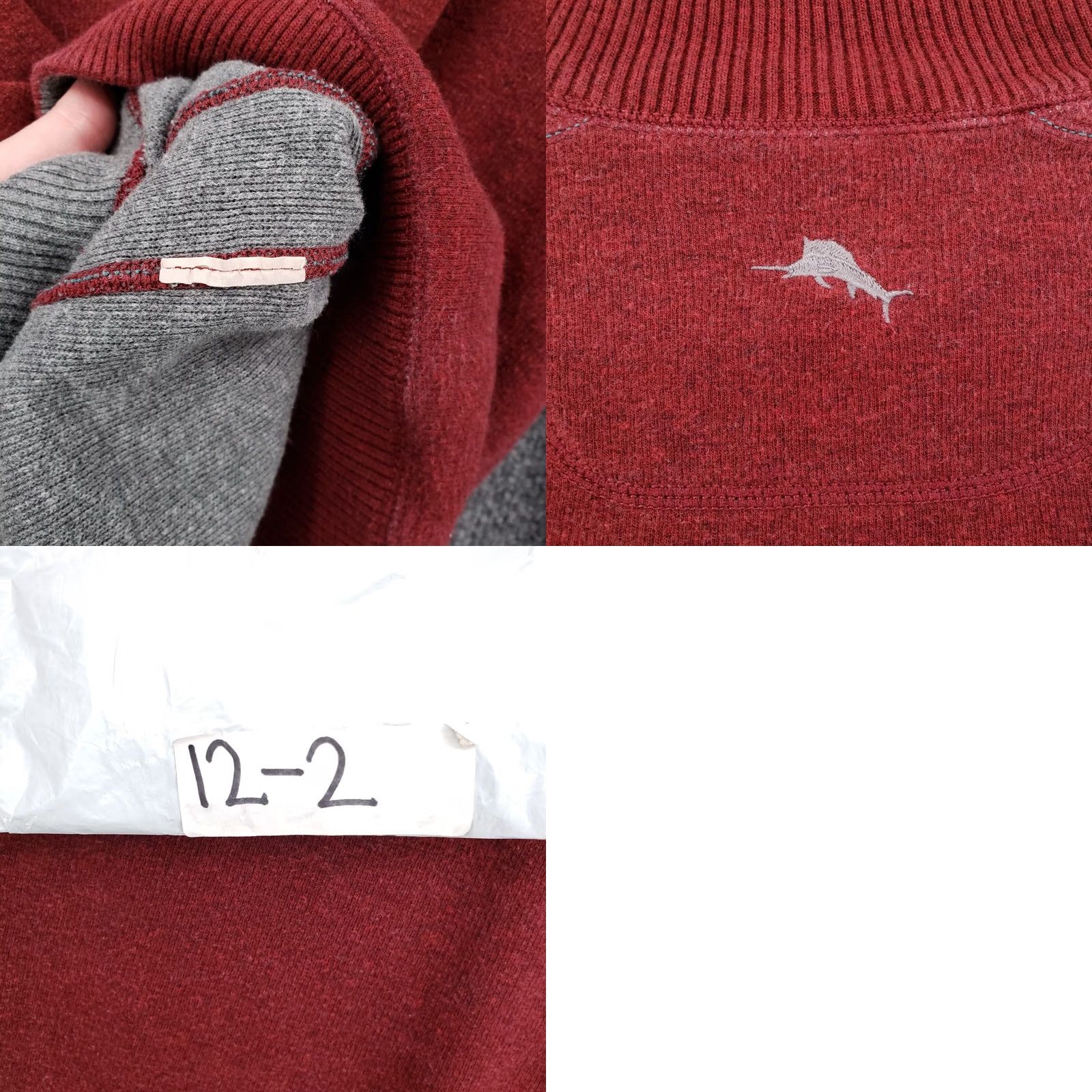 Tommy Bahama Tommy Bahama Sweater Mens XL Reversible 1/4 Zip Pullover Red Knit Polo Style Pullover Mens Size US XL / EU 56 / 4 - 9 Thumbnail