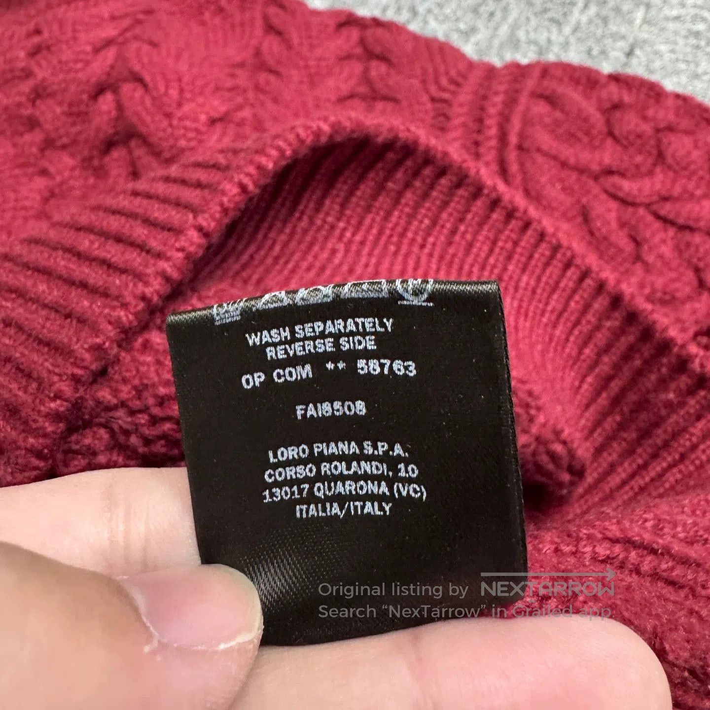 Loro Piana Red Cable Knit Turtleneck Sweater - Size S. Size US S / EU 44-46 / 1 - 4 Thumbnail
