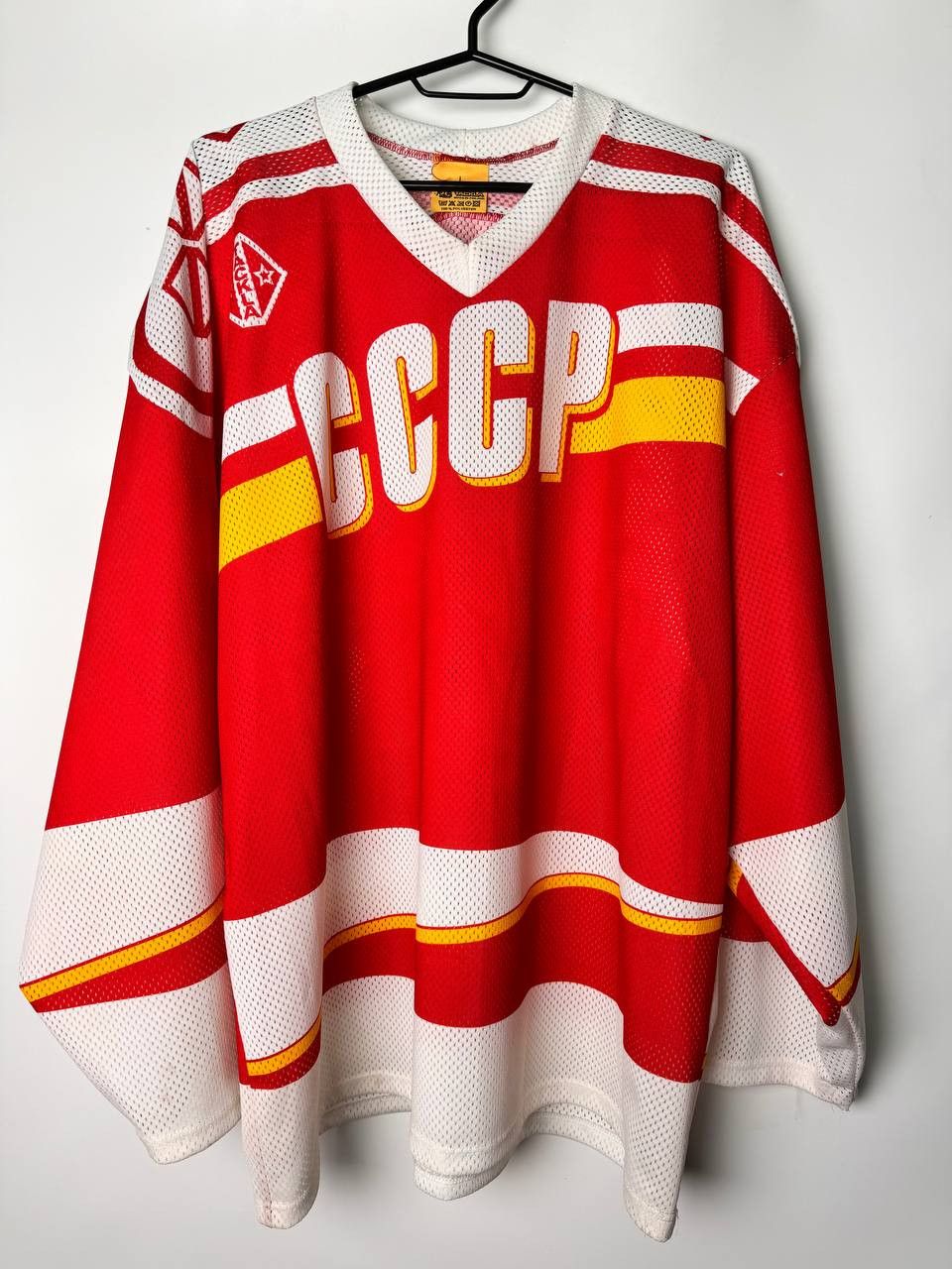 Cccp Match Worn Slava Bykov 1980s USSR Hockey Jersey Tackla Size US L / EU 52-54 / 3 - 1 Thumbnail